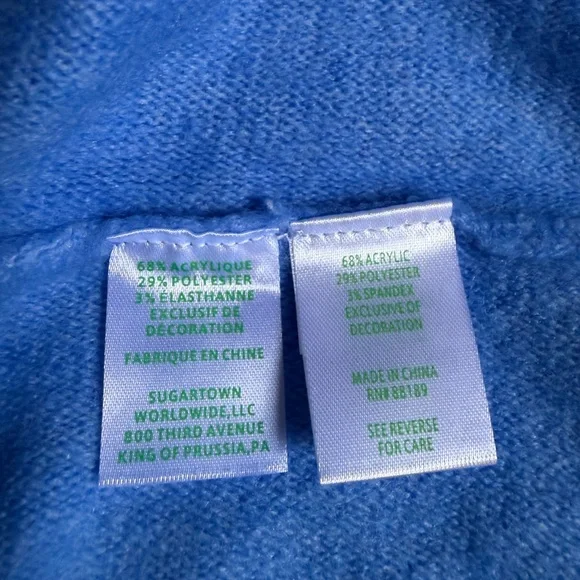 NWT Lilly Pulitzer Arna Sweater Heathered Abaco Blue– Beautiful Size Large - Picture 8 of 14